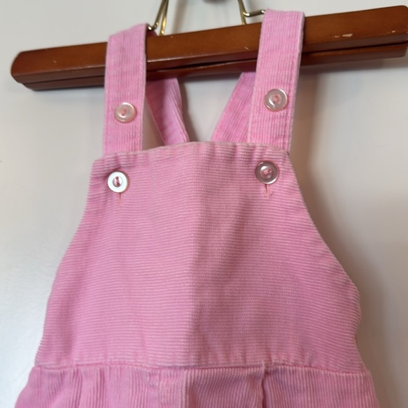 Vintage 100% cotton Toddletime JC Penny baby  Pink Corduroy Overalls 6 Months - Picture 3 of 12